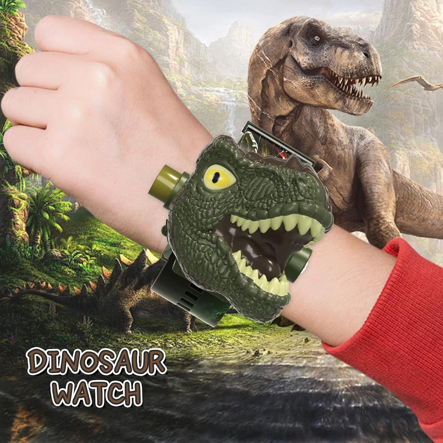 3D Dinosaur Projection Electronic Watch β Fun Luminous Toy for Kids