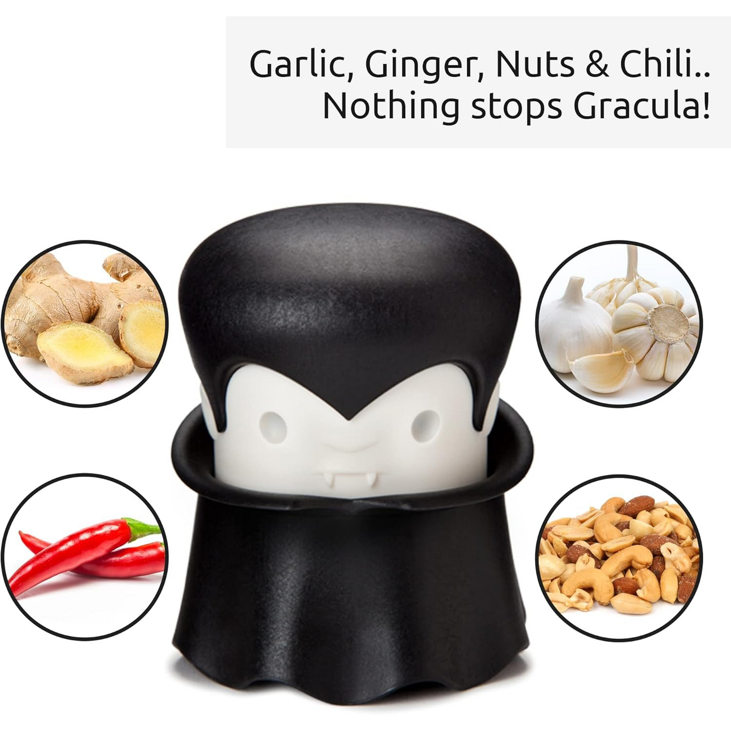 Garlic, Ginger & Nut Crusher β Manual Squeezer with Twist Lid, BPA-Free Silicone, Easy to Use & Clean
