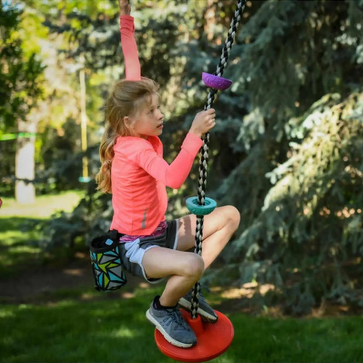 6FT Multicolor Climbing Rope Swing ā Fun Outdoor Ninja Warrior Training Equipment for Kids