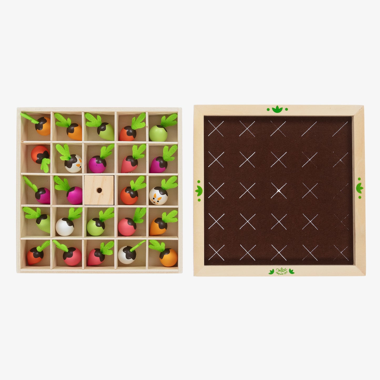 Vegetable Memory Game – Wooden & Felt Educational Board Game for Kids Ages 3+