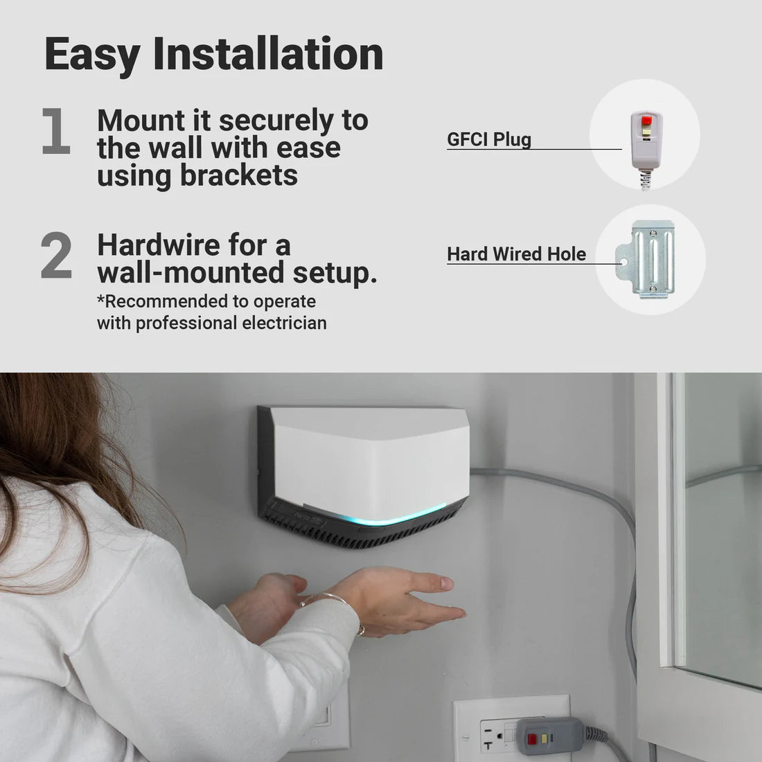 Compact Electric Hand Dryer ā For Home & Commercial Use | Touchless | Portable