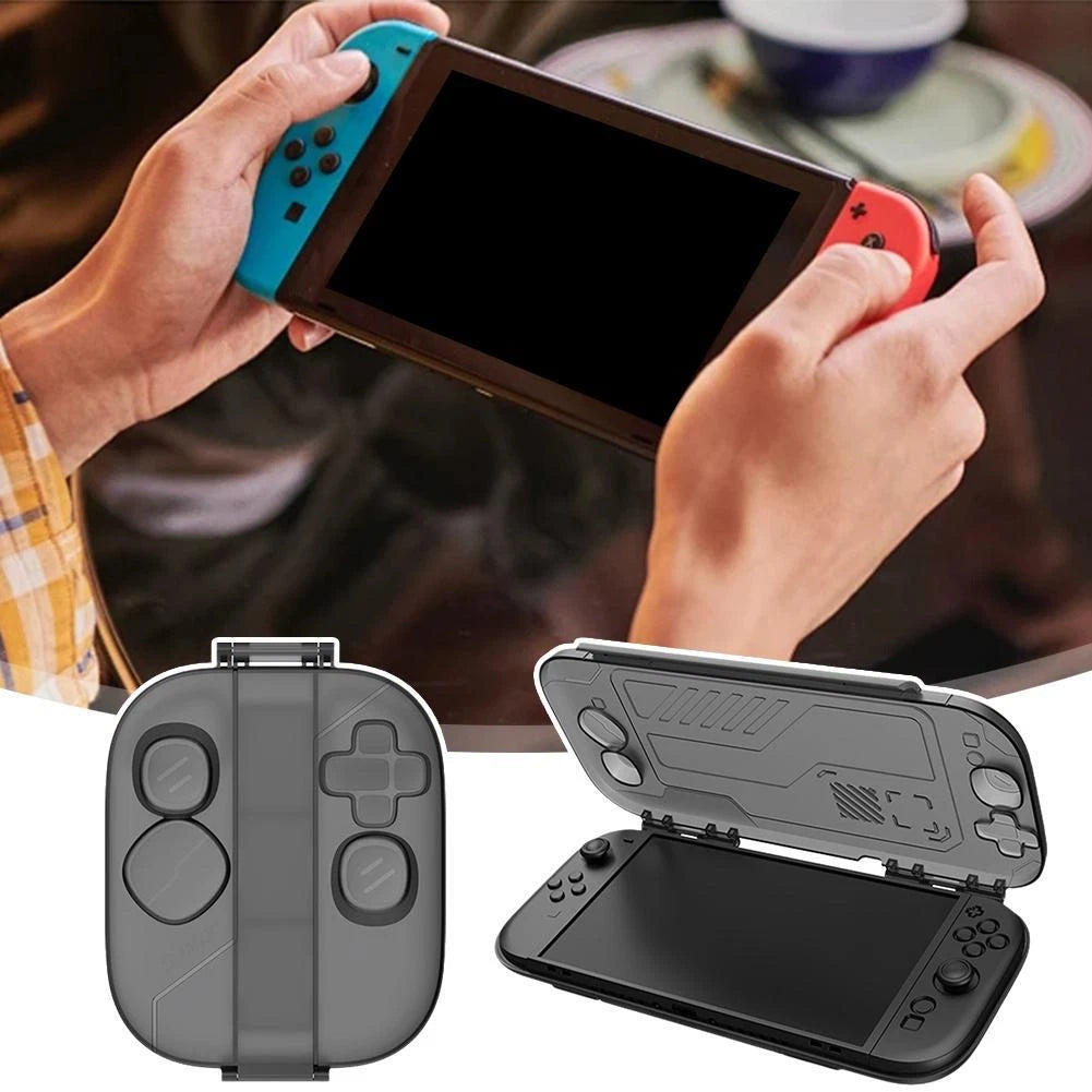 Switch2 Gamepad Storage Box – Transparent Grey Protective Case with Joystick Guard & Precise Fit