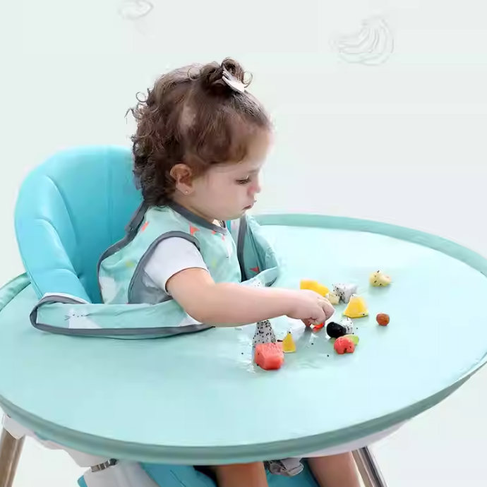 Baby Food Catcher Bib and Tray Set | High Chair Self-Feeding | Clean & Tidy Mealtime