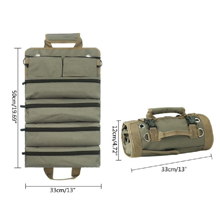 Portable Roll Up Pouch Storage Bag – Durable Organizer for Carpenters and Contractors