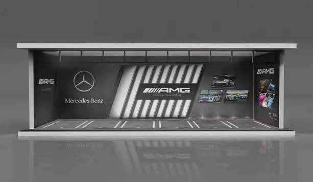 1/64 3D Parking Garage Model – LED Light Display Scene for Car Collectibles