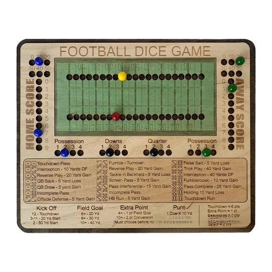 Wooden Football Dice Board Game – Family Soccer Tabletop Game