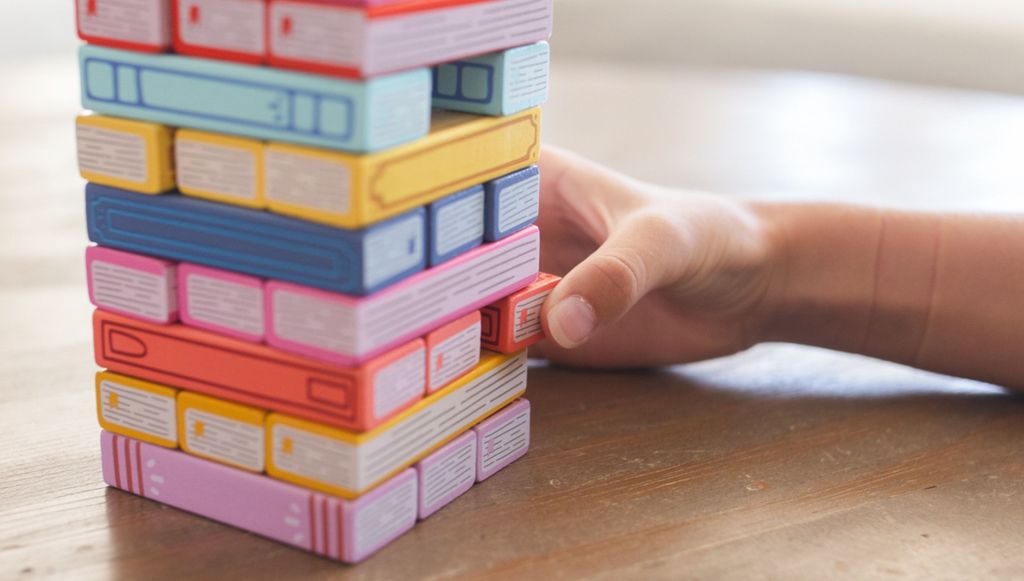 Book Stack Balance Game – Classic Wooden Stacking Fun