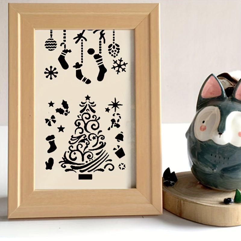 Christmas Painting Stencils – 14 Festive Designs for Holiday Crafts & DIY Projects (Set of 20)