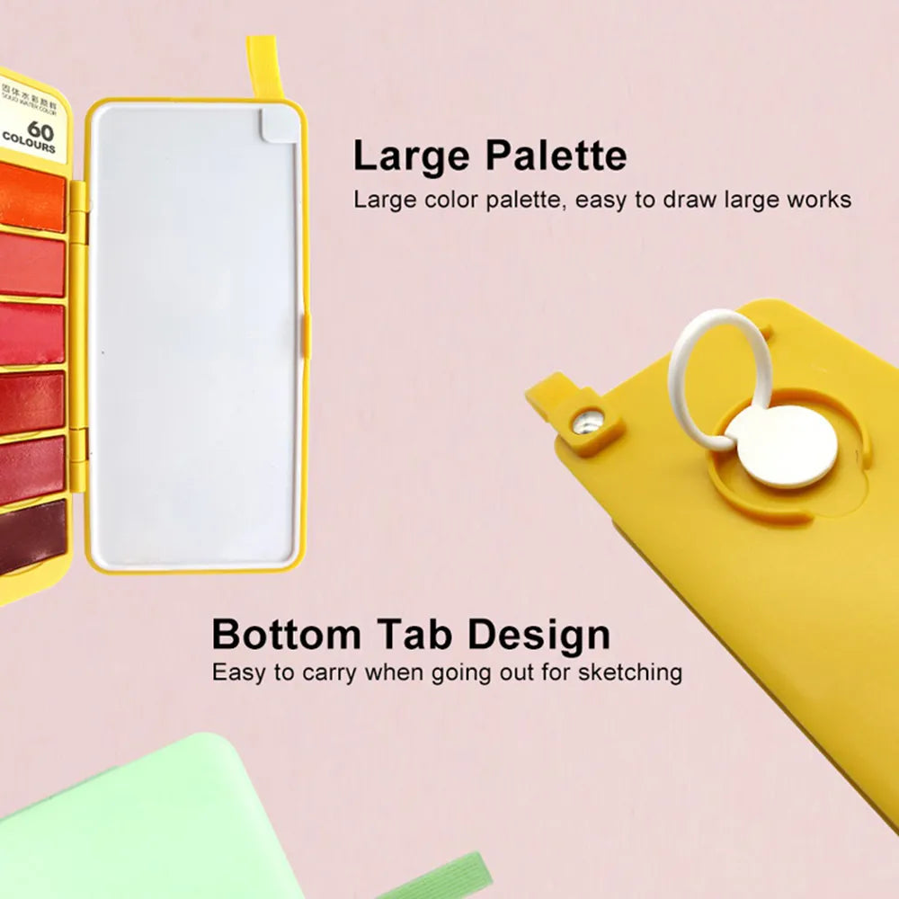 Watercolor Paint Set – 36/48/60 Colors Portable Washable Travel Kit