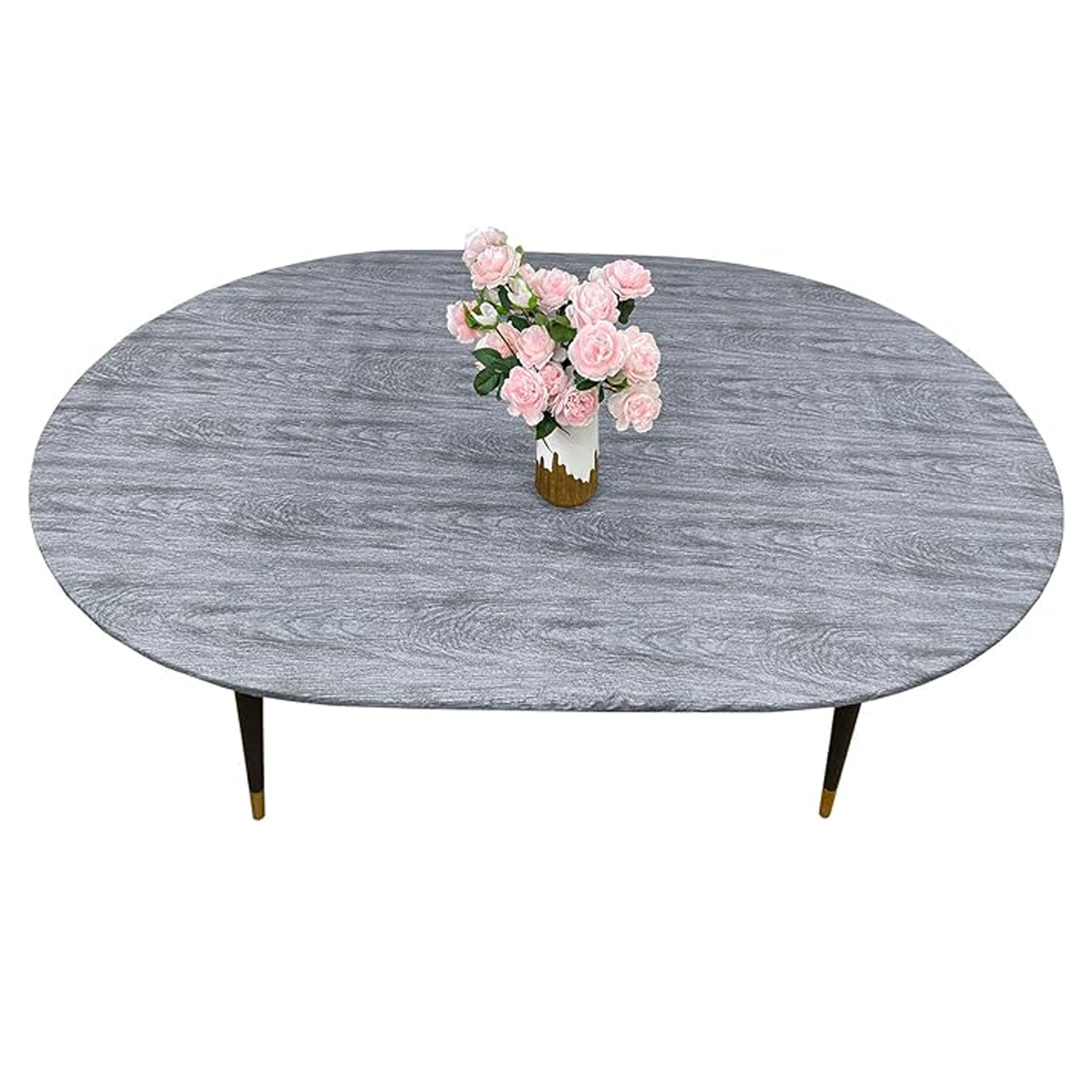 Round Vinyl Tablecloth with Flannel Backing – Elastic Edge | Waterproof & Stain Resistant