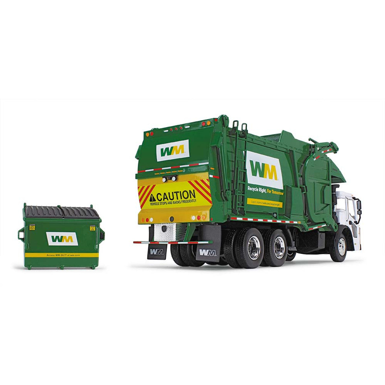 1:34 Front Loader Garbage Truck Model – Die-Cast Metal Construction with Realistic Details