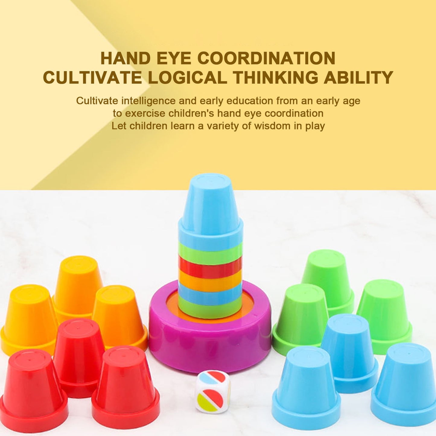 Color Matching Stacking Cup Logical Thinking Training Slam Cup Game