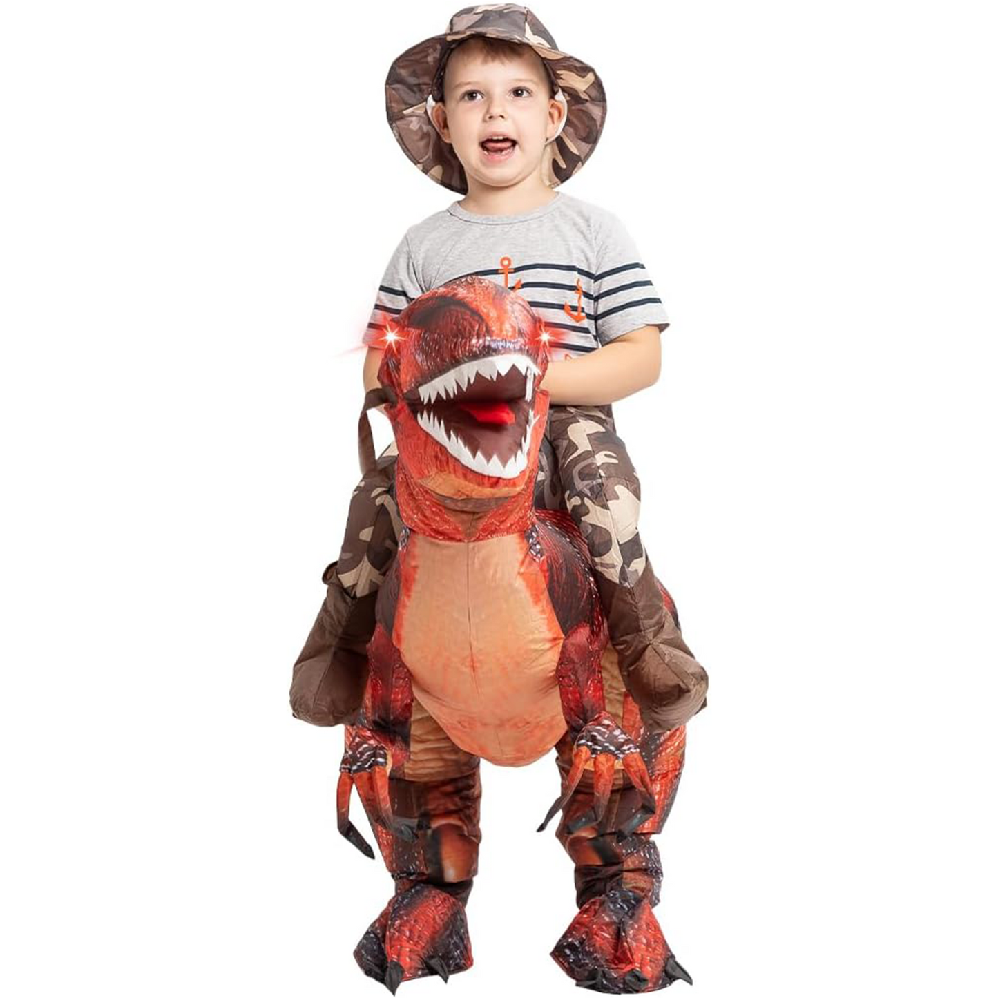Velociraptor - Red - Ride-On Dinosaur - Costume - Child One Size
