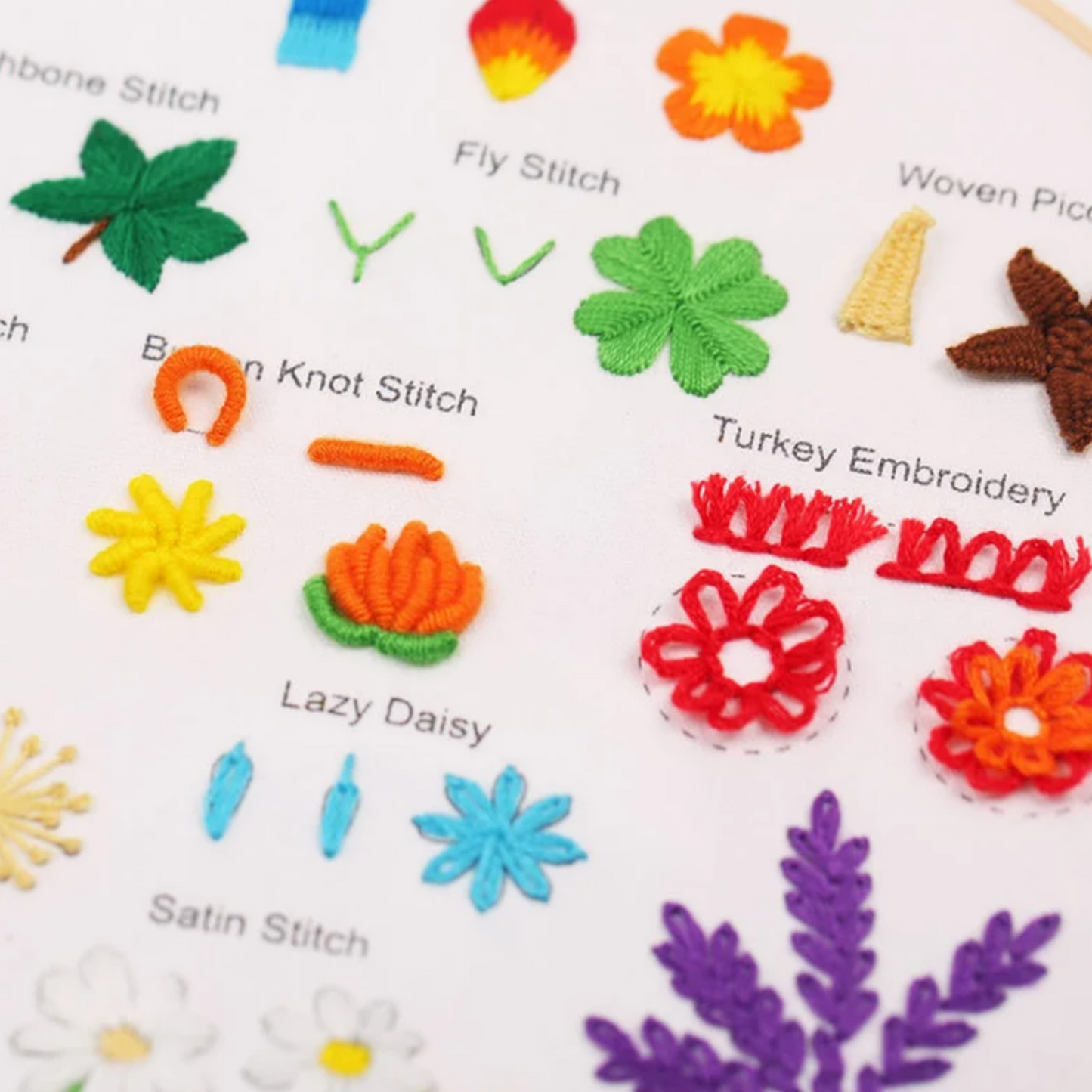 Beginner Embroidery Kit (Set of 3) – DIY Hand Embroidery & Cross Stitch Craft