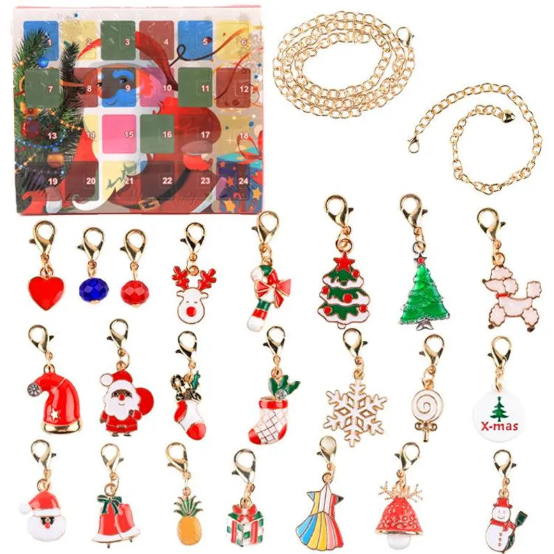 Christmas Charm Bracelet Advent Calendar – 24-Day DIY Surprise Jewelry Gift Box