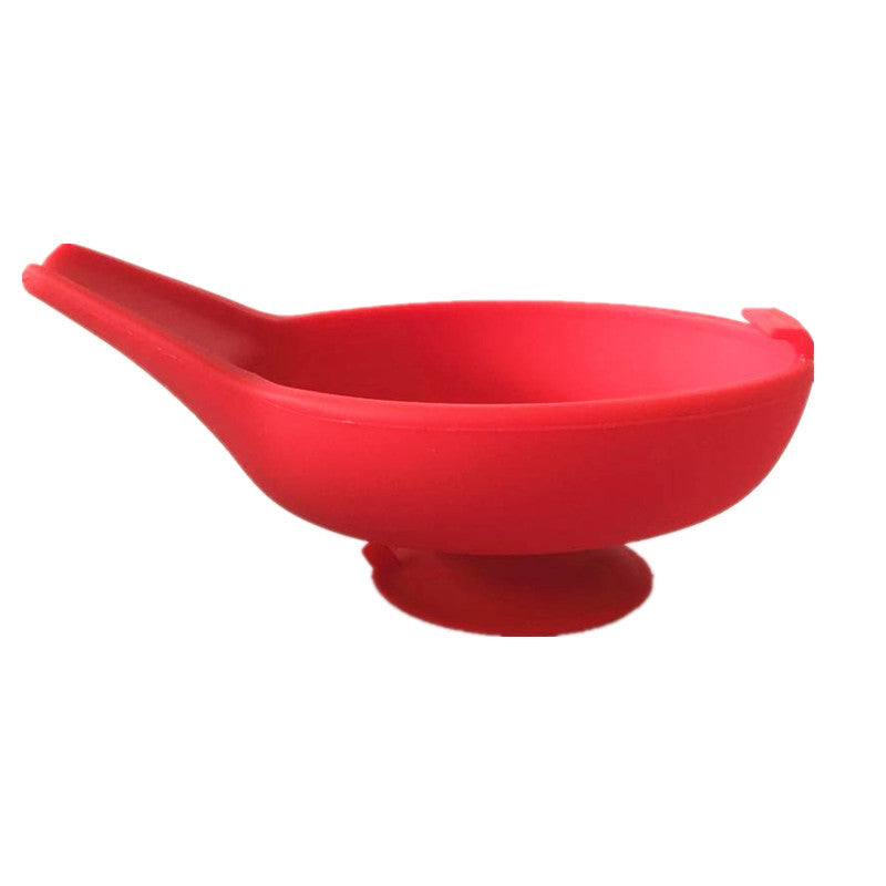 Spoon Rest Holder – Suction Cup Utensil Stand for Pots & Pans (2-Pack, Red)