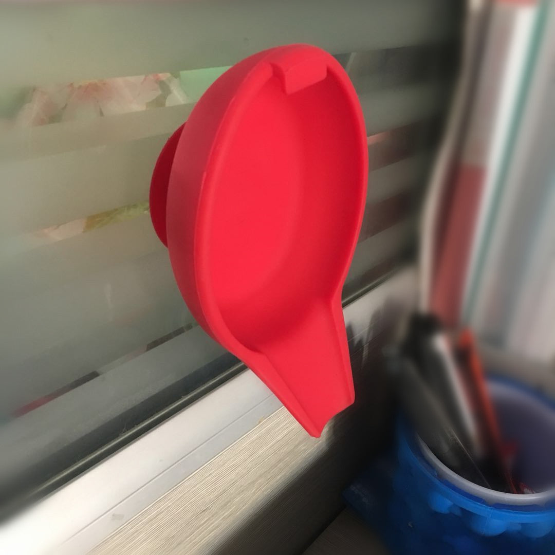 Spoon Rest Holder – Suction Cup Utensil Stand for Pots & Pans (2-Pack, Red)