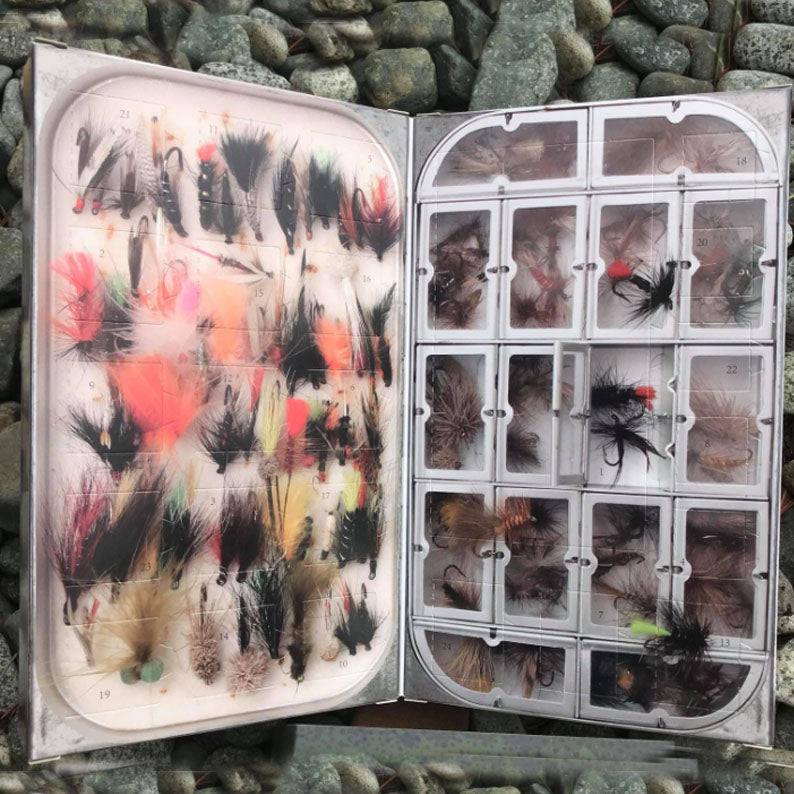 Fly Fishing Advent Calendar – Handmade Flies + Waterproof Fly Box | Daily Surprises for Anglers, The Ultimate Christmas Countdown Gift