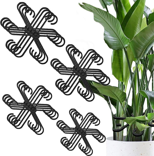 Plant Support Rings – Reusable Climbing Aid for Healthy Growth (12-Pack, Black)