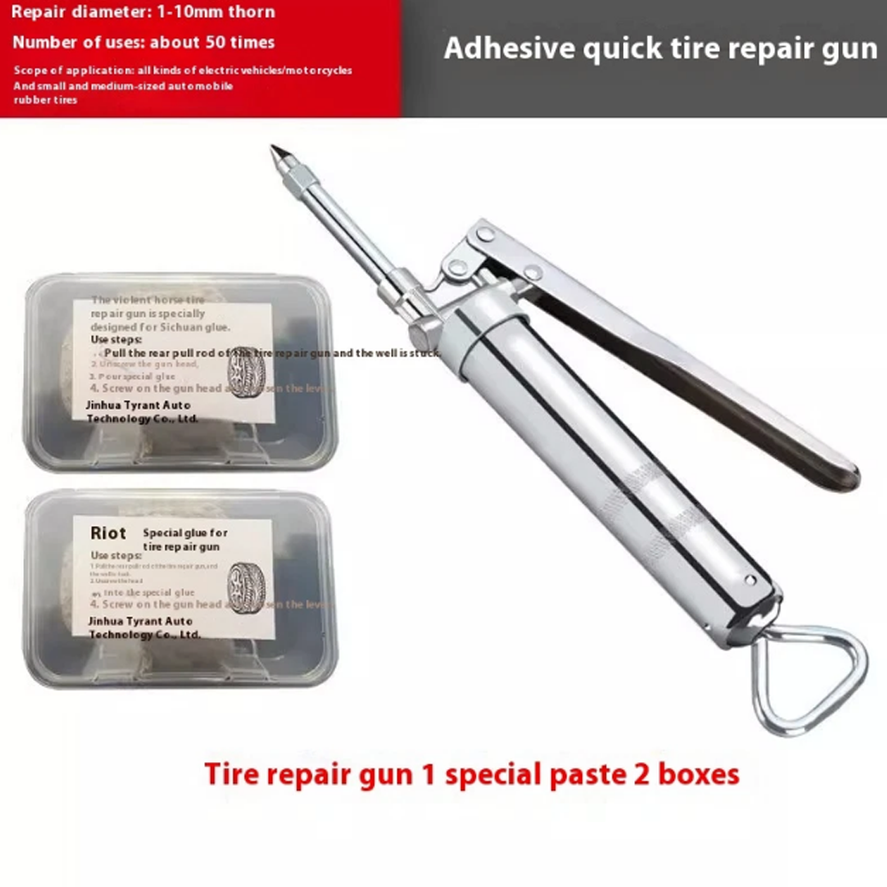 Tire Repair Gun Car Tire Quick Repair Set Internal Rubber Strip Emergency Tool-