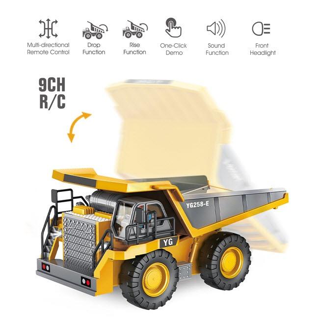 Mini Alloy Full-Scale RC Engineering Truck – 1/64 Mining Dump Truck Gift Set