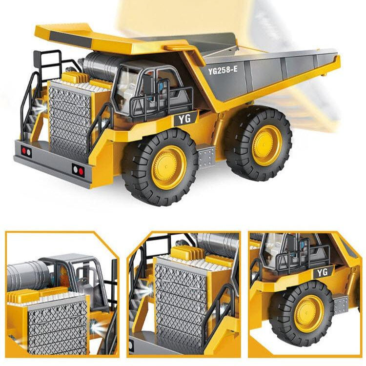 Mini Alloy Full-Scale RC Engineering Truck – 1/64 Mining Dump Truck Gift Set
