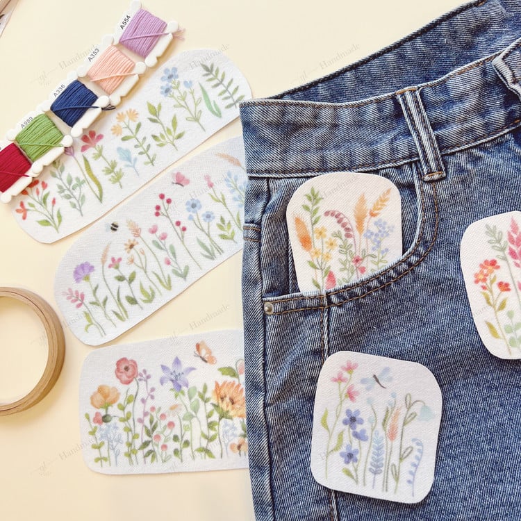 Vintage Garden Embroidery Pattern – Beginner-Friendly Tutorial