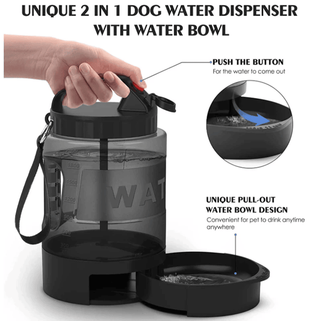 Portable Dog Water Bottle with Dispenser – Promote Health & Happiness | Durable & Safe | Loved by Pets and Owners