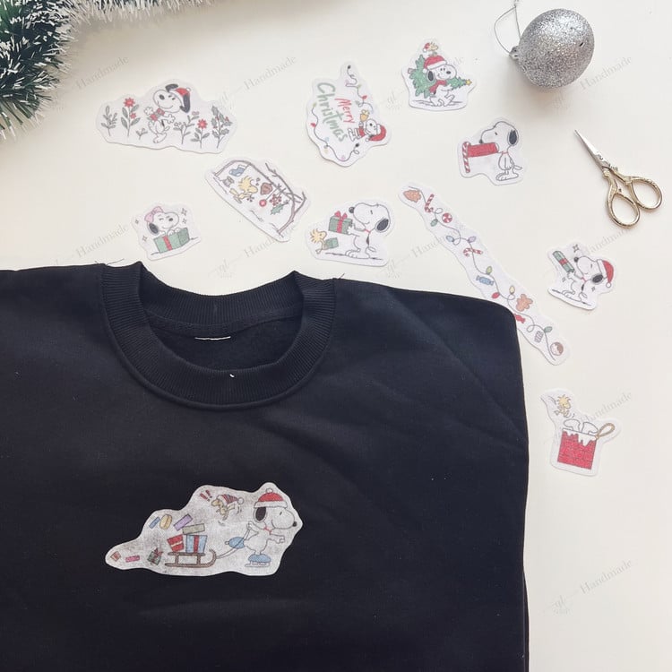 Snoopy Noel Winter Embroidery Pattern – Stick & Stitch Kit for Beginners