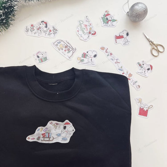 Snoopy Noel Winter Embroidery Pattern – Stick & Stitch Kit for Beginners