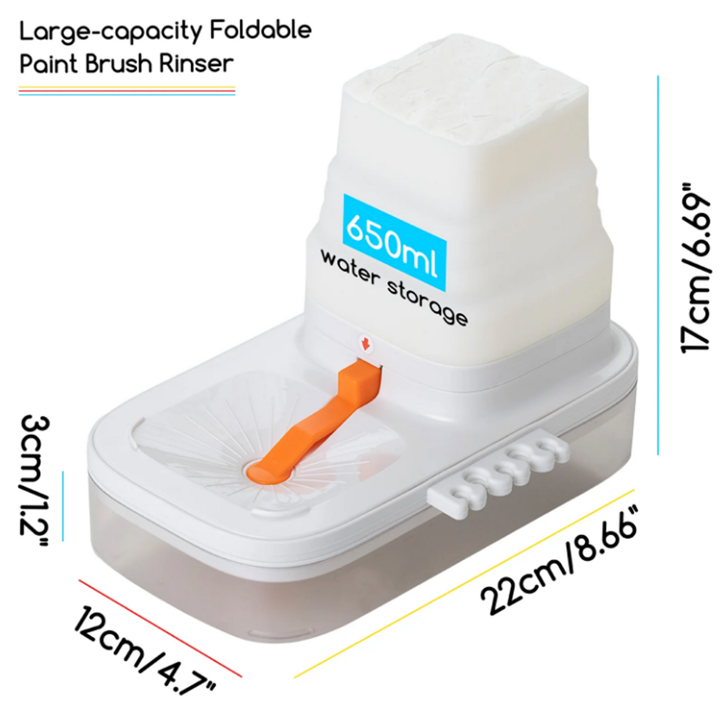 Foldable paintbrush cleaner