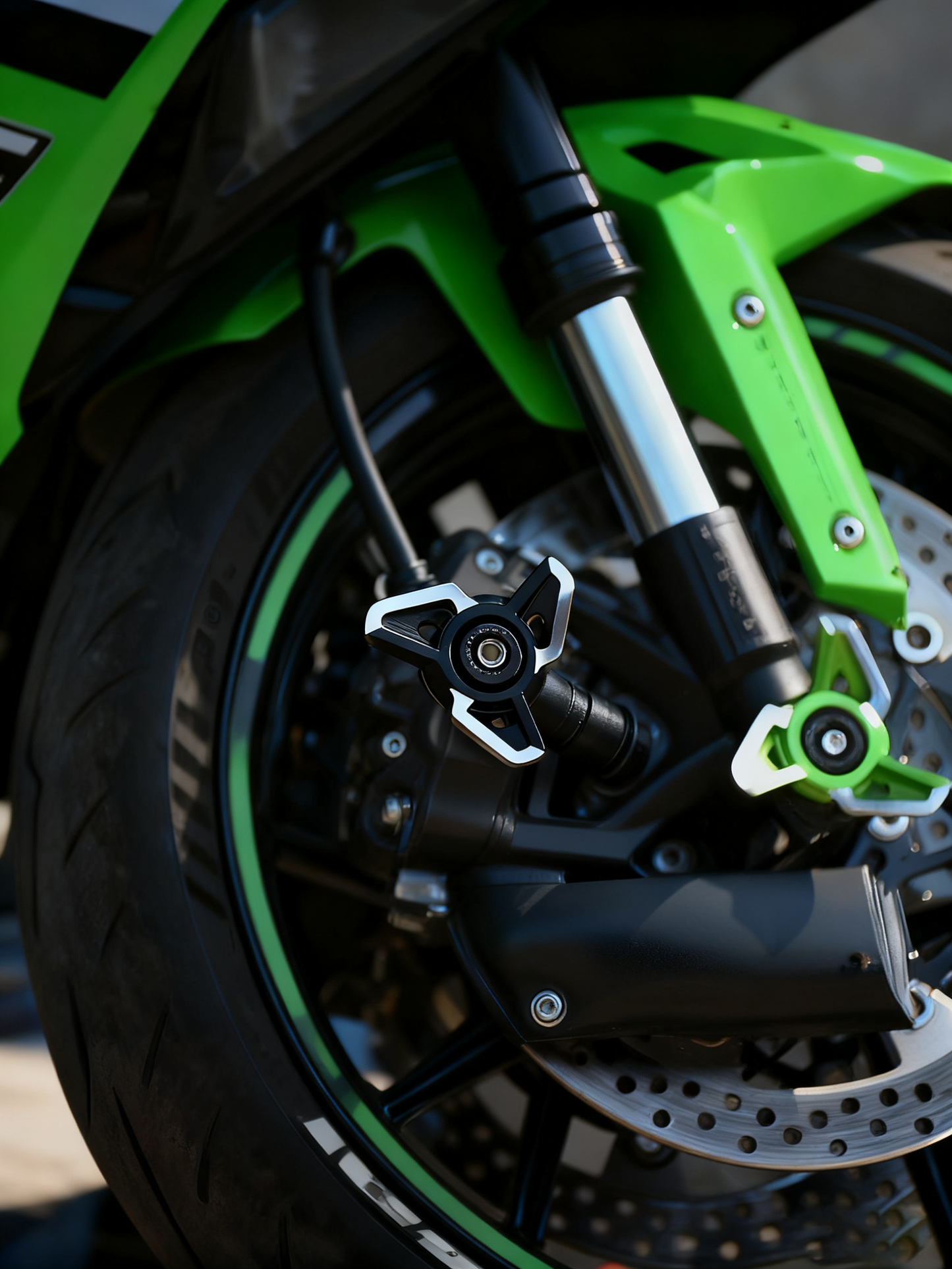 Universal Motorcycle Fork Slider – Protective Front Fork Guard for Street, Sport