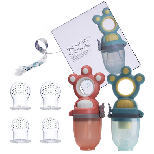 Baby Fruit Food Feeder Pacifier Set – 2 Pack Teething Toys