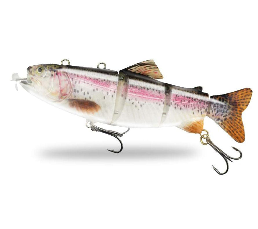 USB Rechargeable Robotic Fishing Lure – 4-Segment Self-Swimming Bait with LED Lights & Anti-Corrosion