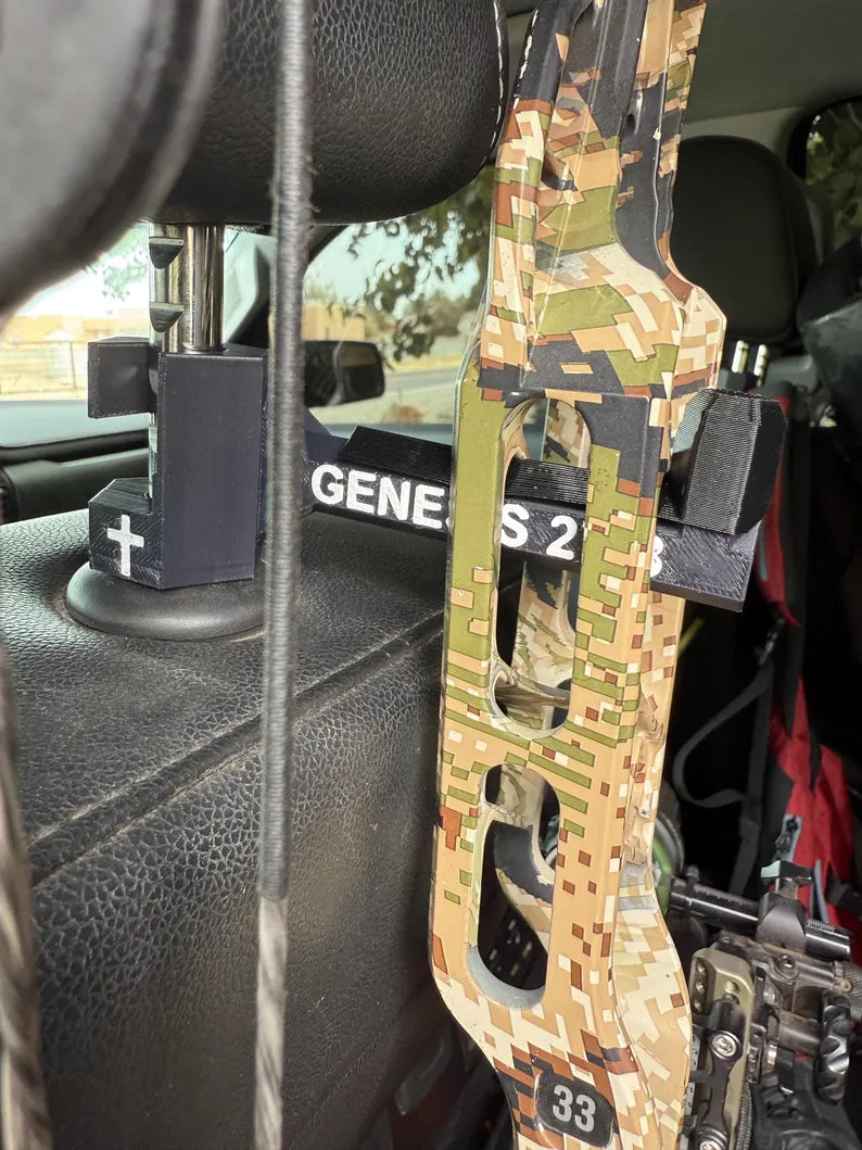 Twist-On Archery Bow Hook 2.0 | Universal Headrest Mount · Quick Install
