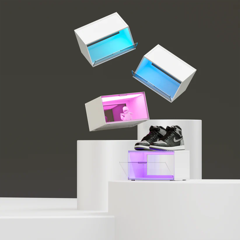 Smart LED Display Cabinet – Modular RGBW Showcase for Collectibles