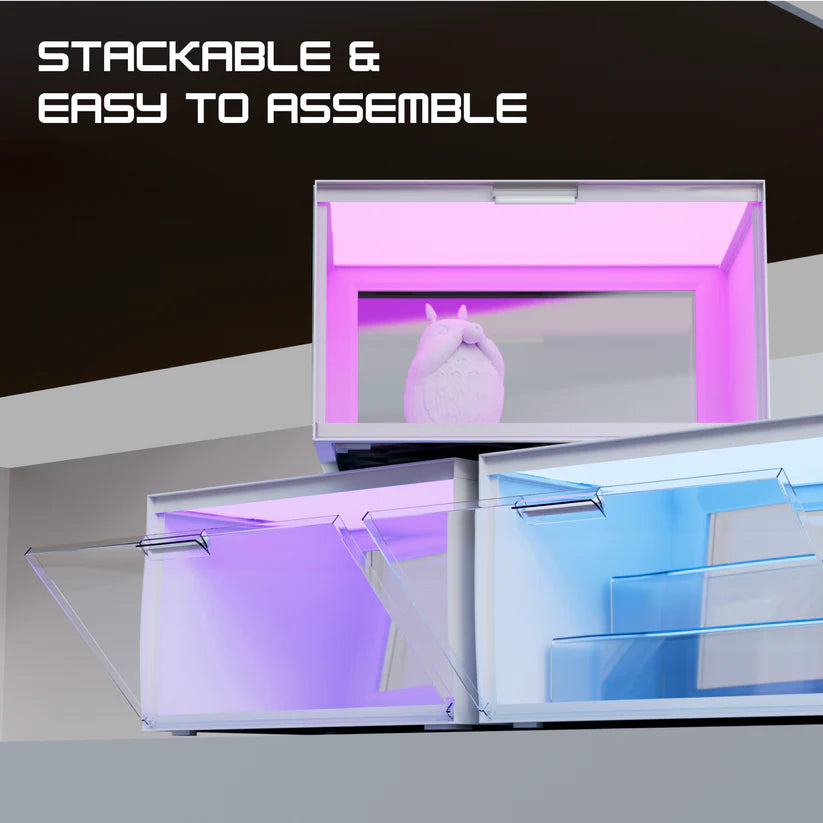 Smart LED Display Cabinet – Modular RGBW Showcase for Collectibles