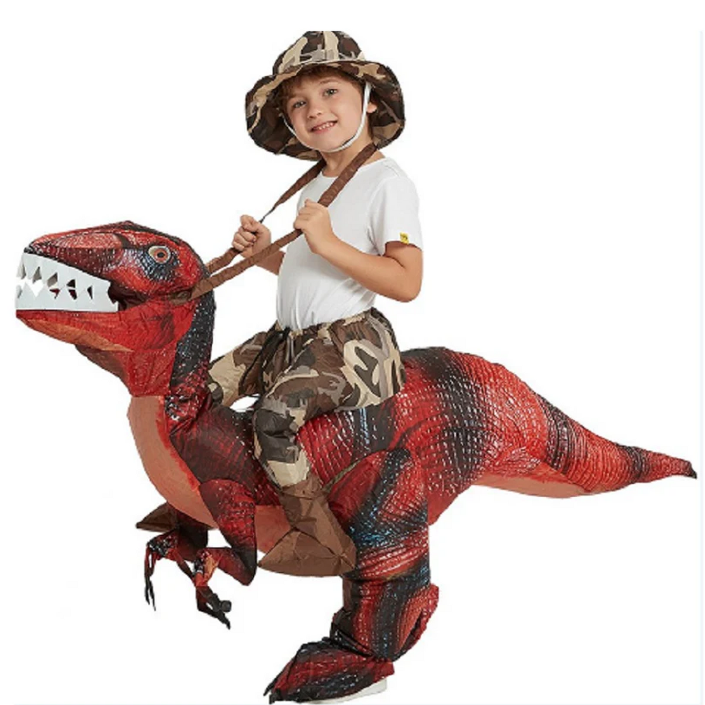 Velociraptor - Red - Ride-On Dinosaur - Costume - Child One Size