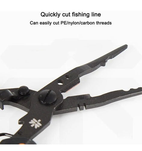 Extended Multi-Function Fishing Pliers – with Scissors, Long-Nose Hook Remover, Hook Tyer, and Line Cutter