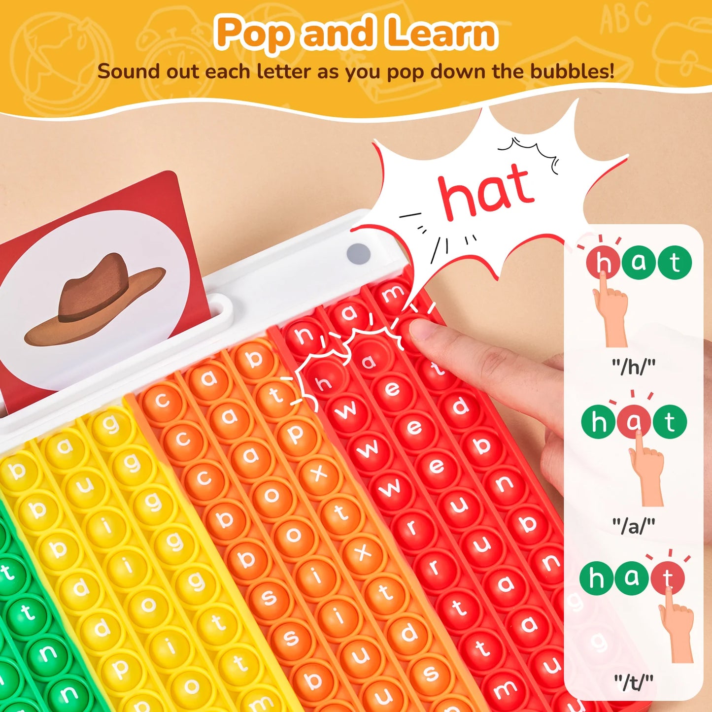 Fun Phonics Learning with Bubble Pop Toy | Preschool Educational Spelling & Reading Game