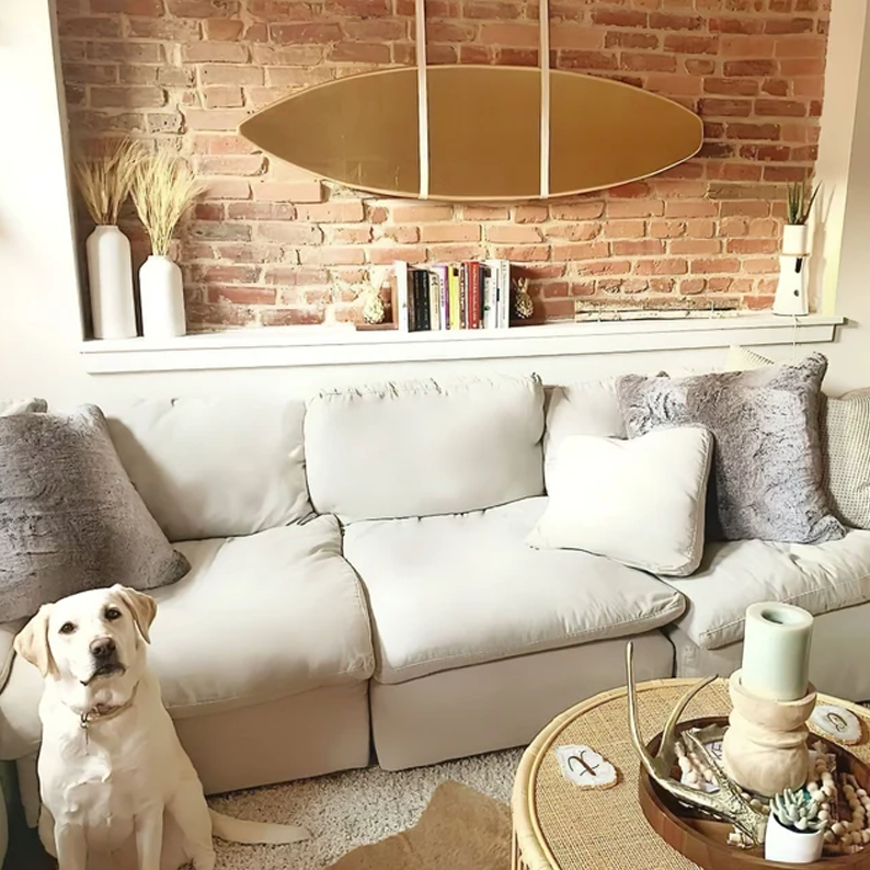 Surfboard Wall Mount Rack – Handmade Oak & Leather Surfboard Holder