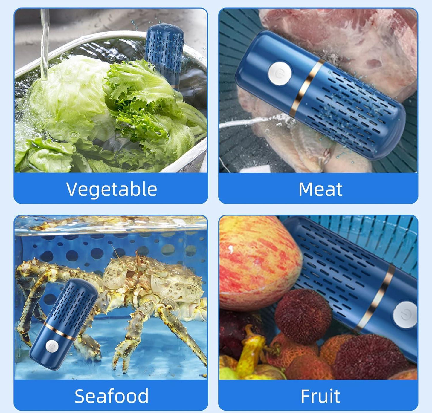 Fruit & Vegetable Washing Machine – USB Wireless Food Purifier