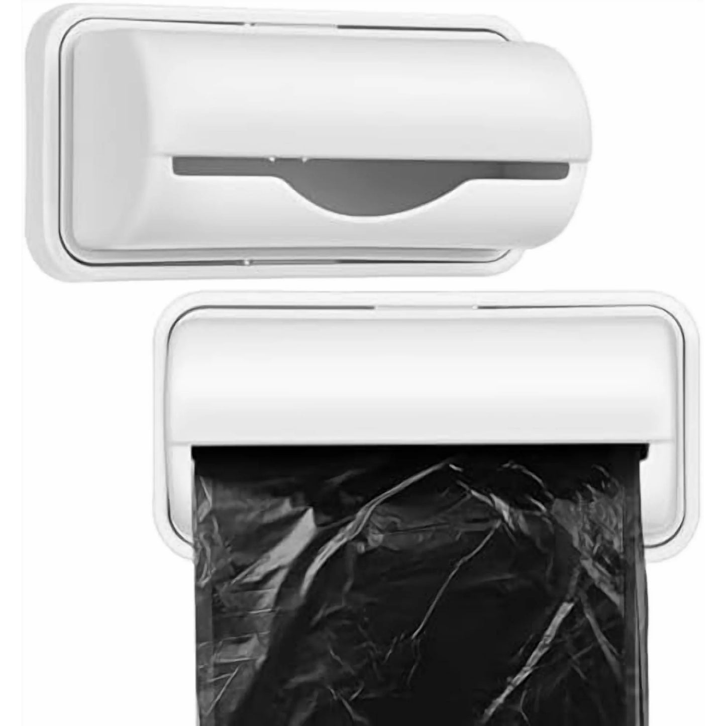 2-Pack Small Wall-Mounted Trash Bag Dispensers | Garbage Can Liner Dispenser | Fits 1.77" Thick Trash Rolls