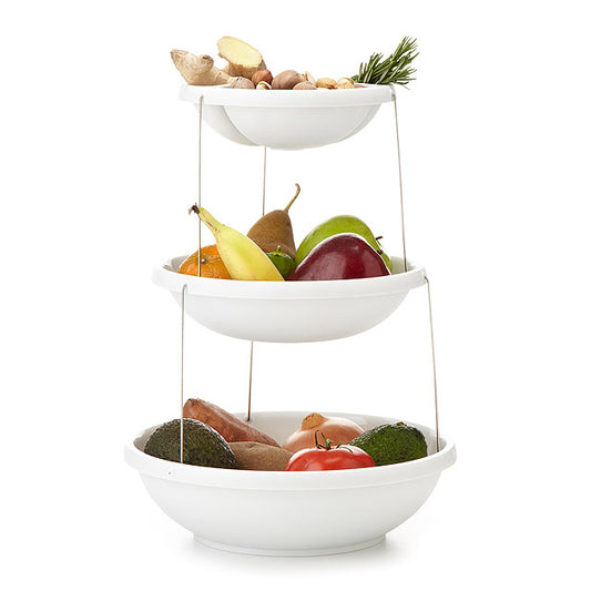 2/3 Tier Twist Fold Party Bowl Serving Plate – Collapsible Snack & Fruit Platter