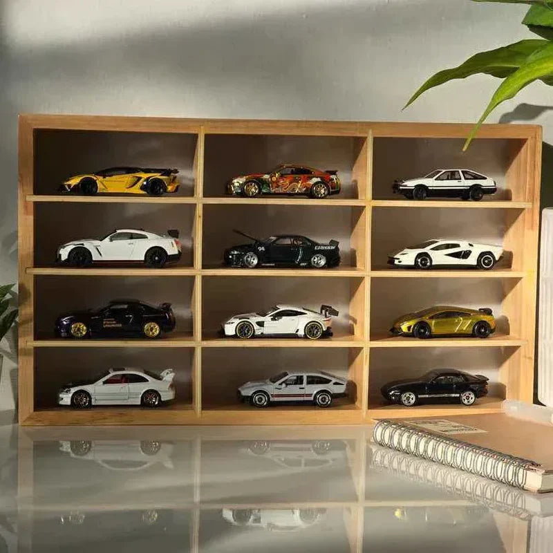 premium wooden case -with 12 premium metal diecast cars