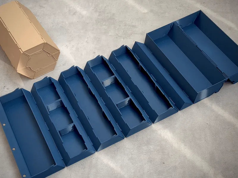 Roll-Up Storage Box – Compact 3D Printed Triangular Organizer
