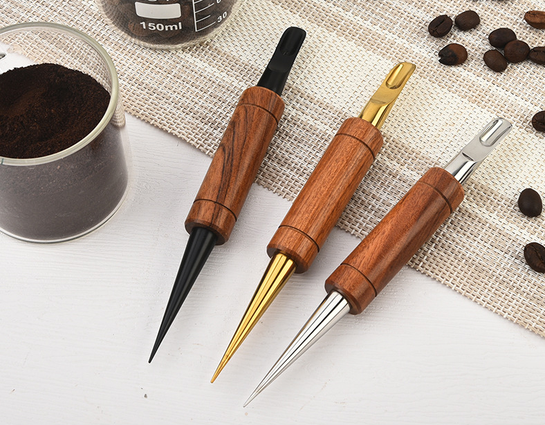 Coffee Latte Art Pen – Stainless Steel Carving Needle | Wooden Handle Latte Art Tool, Easily Create Fancy Coffee Designs