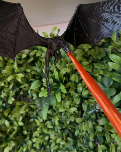 Dragon Flame Bookend Shelf Decor – Fire-Breathing Dragon Bookend