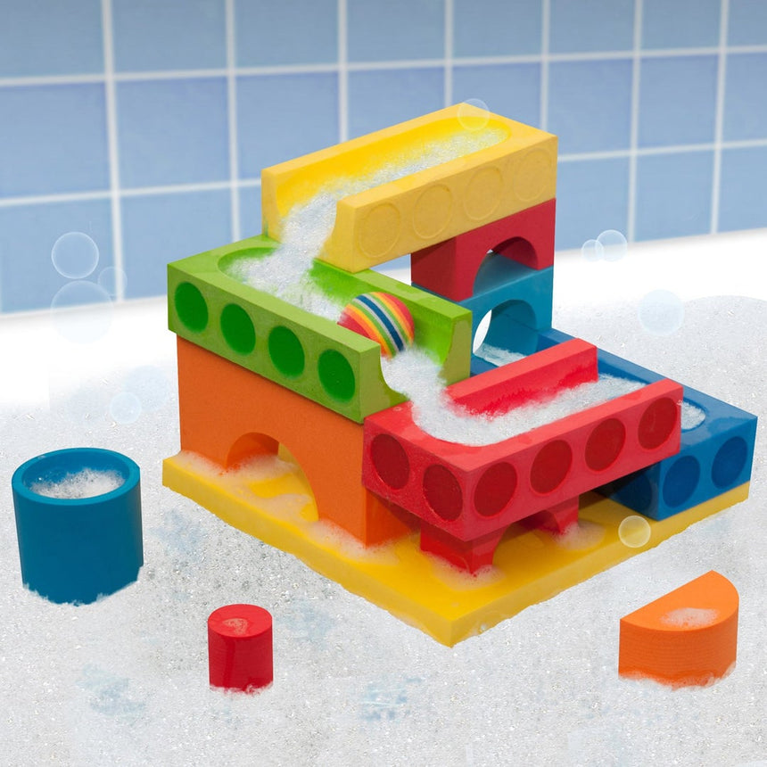 Waterfall Ball Run Set – Creative STEM Building Bath Toy for Kids