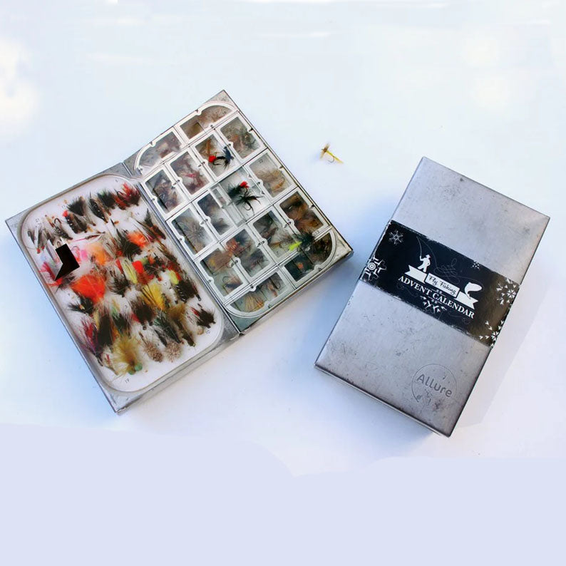 Fly Fishing Advent Calendar – Handmade Flies + Waterproof Fly Box | Daily Surprises for Anglers, The Ultimate Christmas Countdown Gift